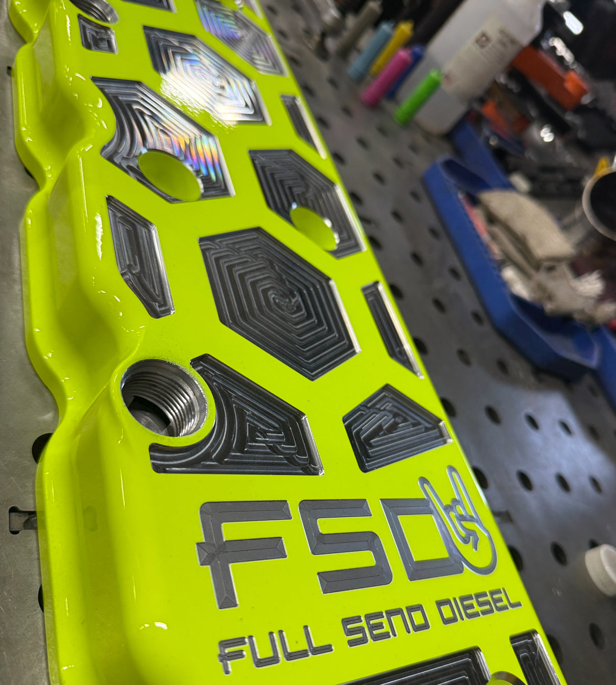 FSD 5.9L/6.7L Cummins Billet Honeycomb Valve Cover