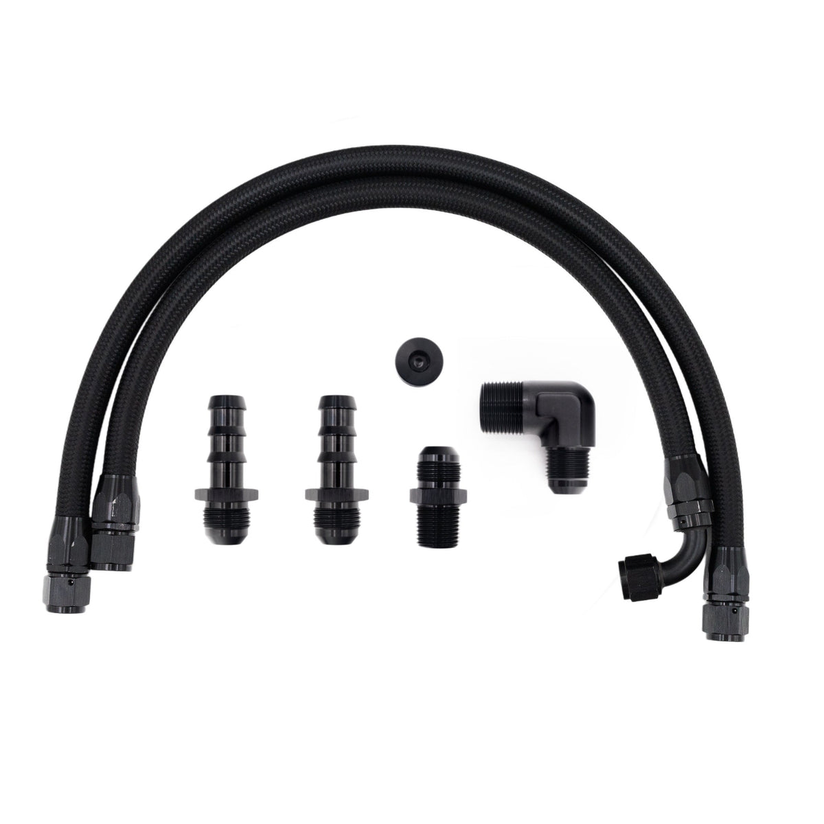 FSD 1989-1998 Dodge Cummins Heater Hose Kit Black Braided