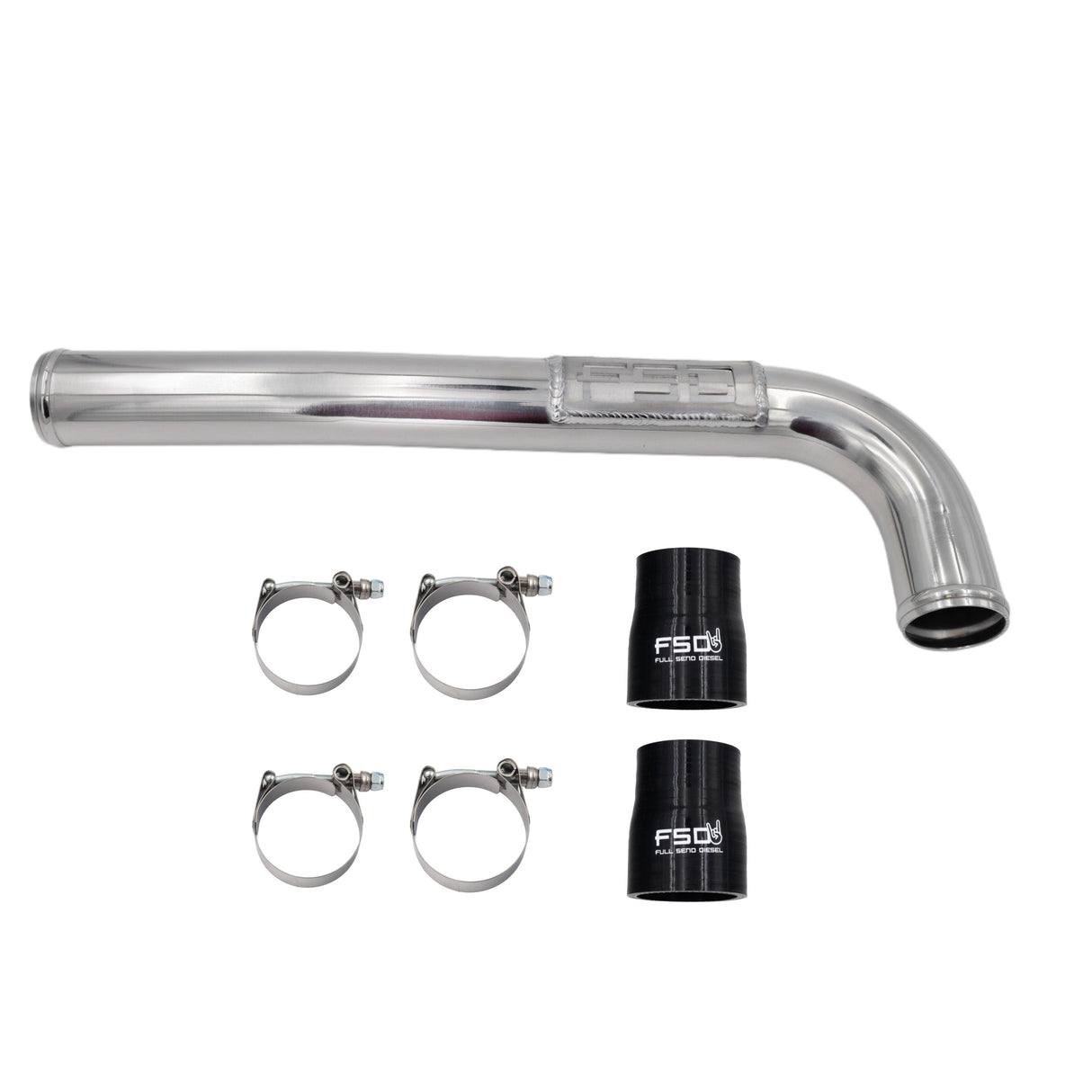 FSD 10-18 6.7 Cummins Fabricated Upper Coolant Pipe (Single Radiator)