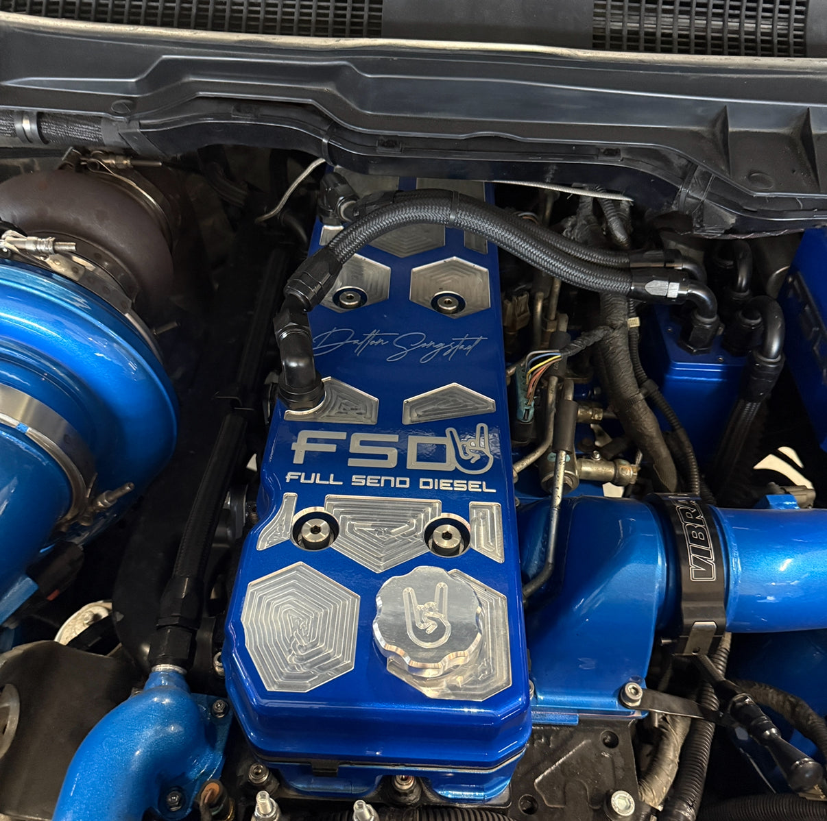 FSD 5.9L/6.7L Cummins Billet Honeycomb Valve Cover