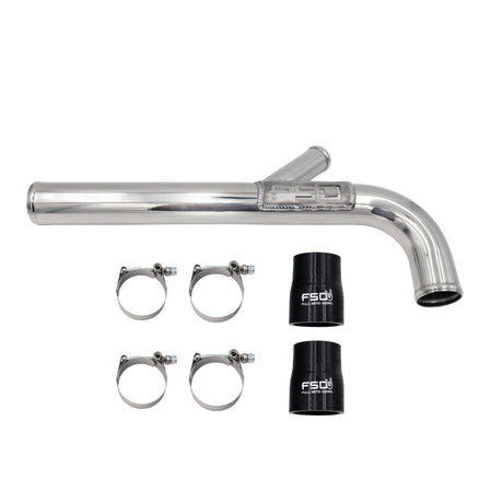 FSD fabricated aluminum upper coolant pipe for 13-15 dual radiator 6.7 Cummins