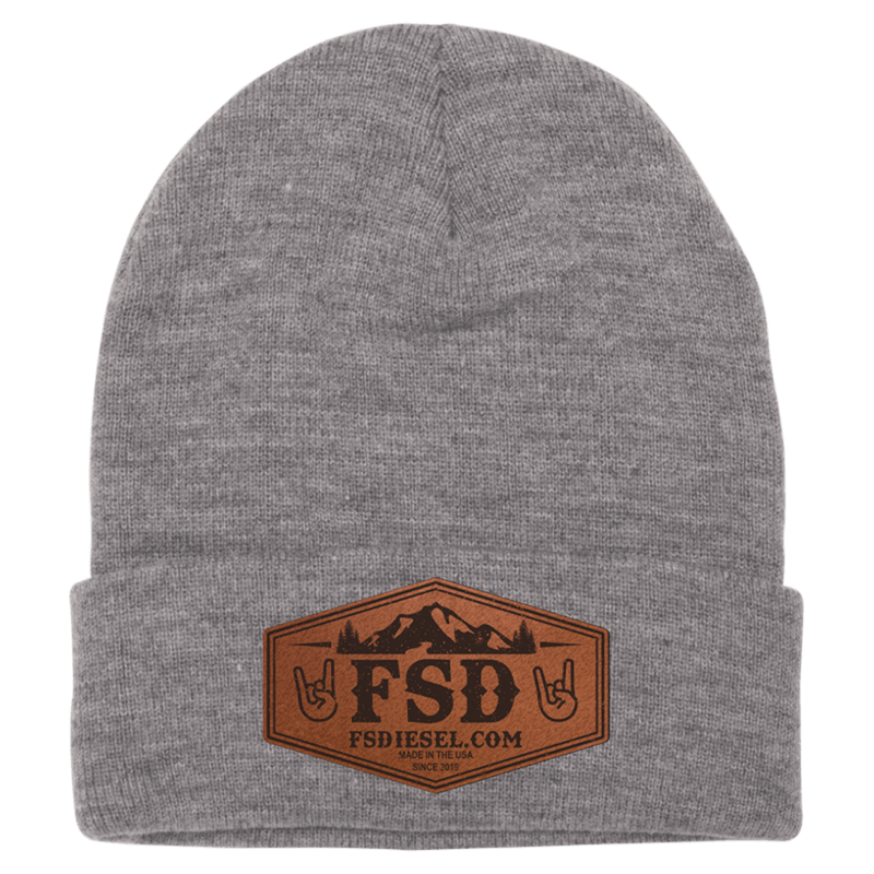 Leather Patch Beanie