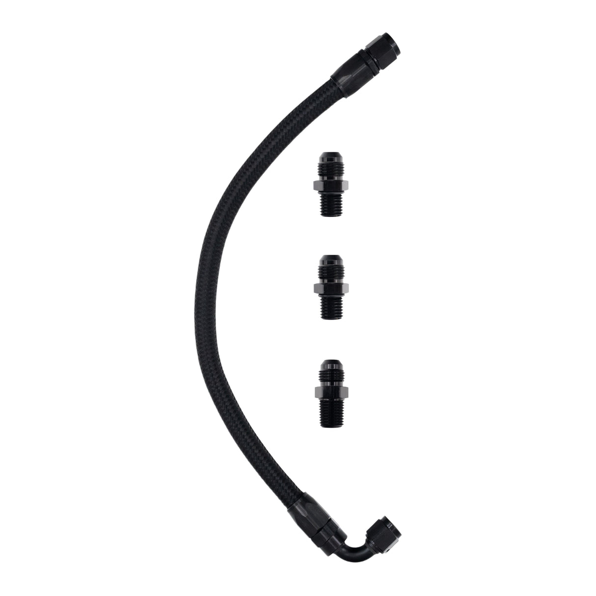 FSD 2003+ Dodge Cummins Factory Turbo Position Turbo Feed Line Kit Black Braided
