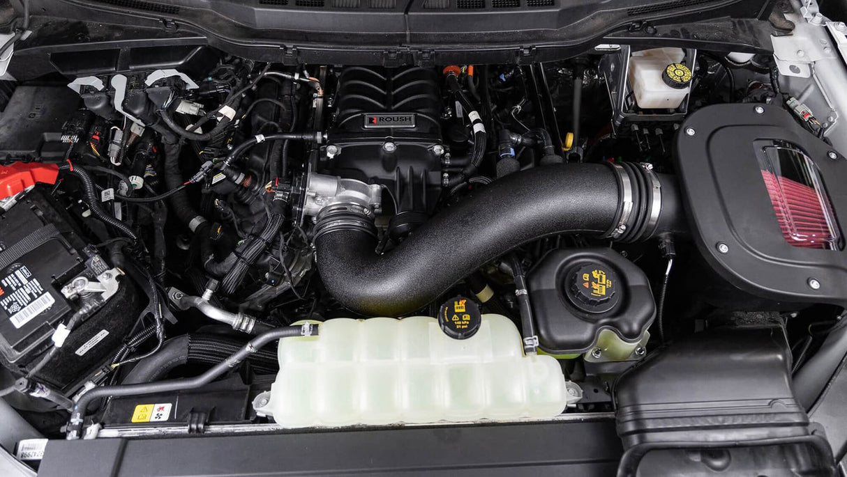 Roush 422240 705HP TVS R2650 Supercharger System installed on 2021+ Ford F-150 5.0L