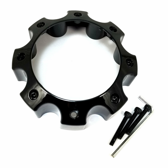 OPEN END 8LUG CAP - GLOSS BLACK
