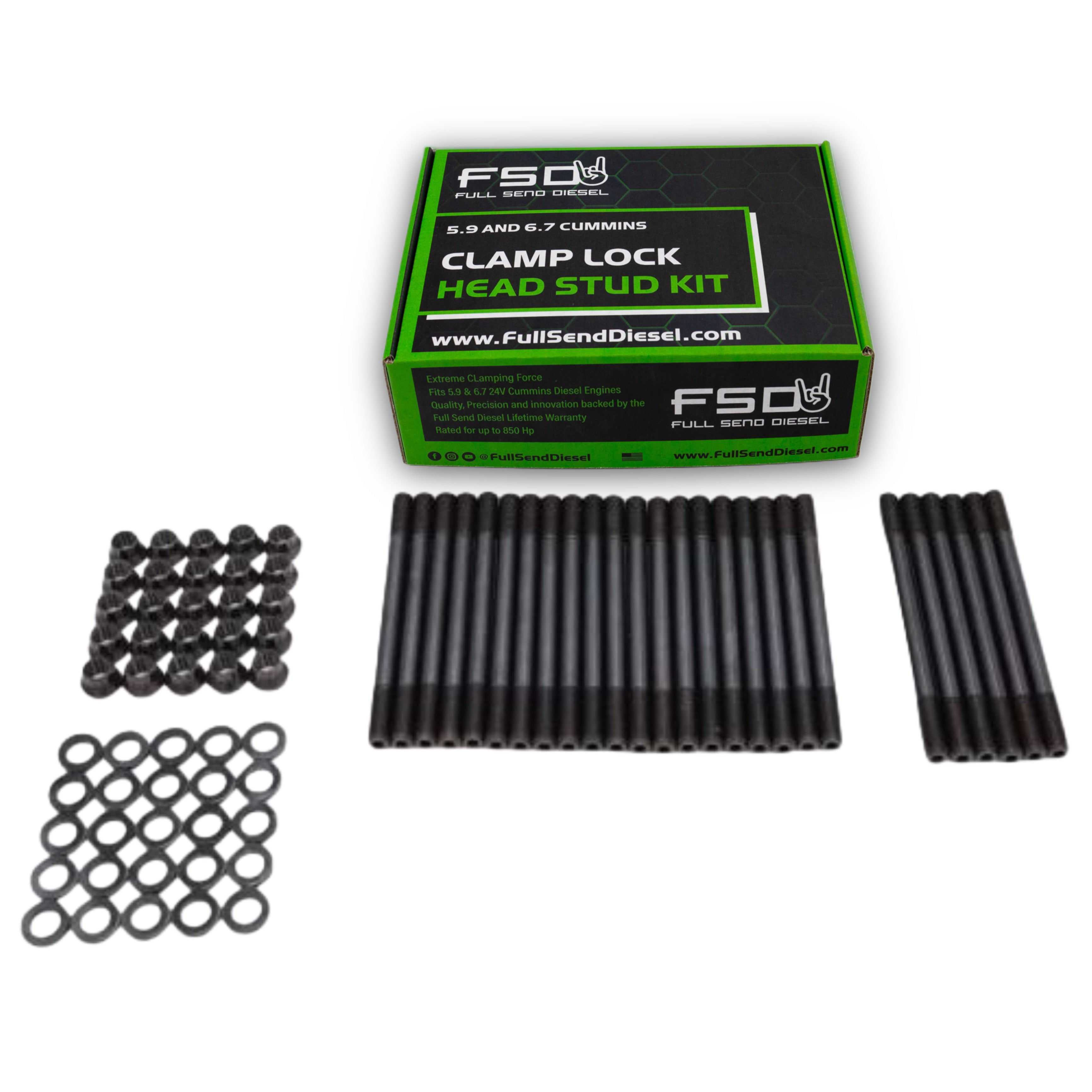 FSD 1998.5- Present 24V Cummins Clamp Lock Head Stud Kit – Full