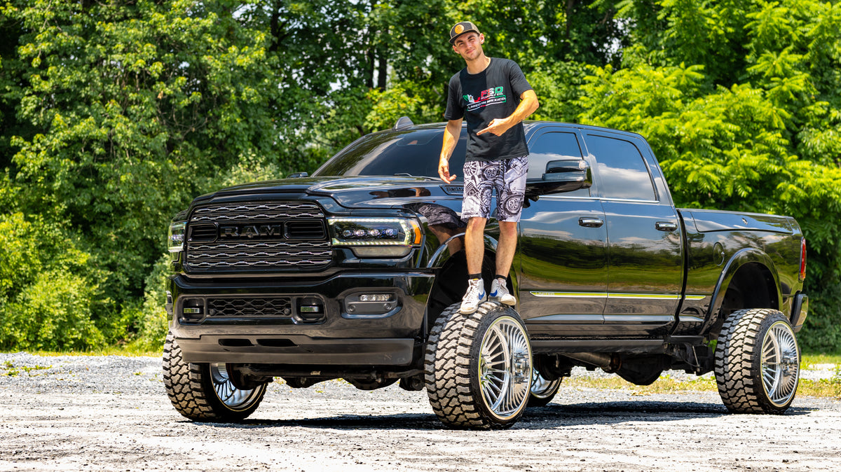 Full Send Diesel custom lifted Ram truck