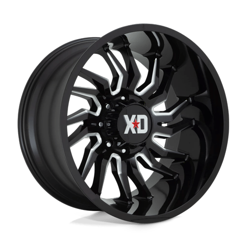 XD858 22X10 8X6.5 GLOSS BLACK MILL -18MM