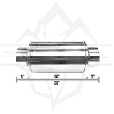 Polar Diesel 409SS Stainless Steel Universal Mufflers