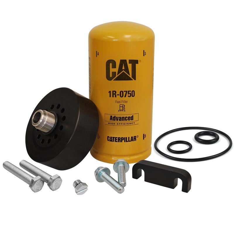 XDP CAT Adapter with 1R-0750 Filter Bleeder Screw & Spacer 01-16 GM 6.6L Duramax