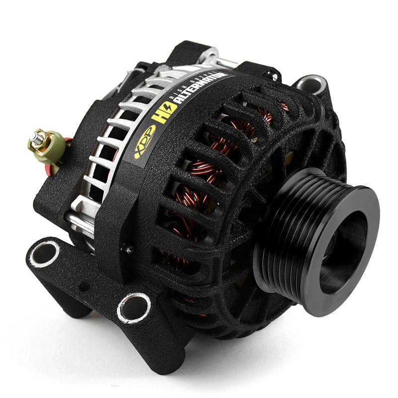 XDP Wrinkle Black HD High Output Alternator 2003-2005 Ford 6.0L Powerstroke XD348