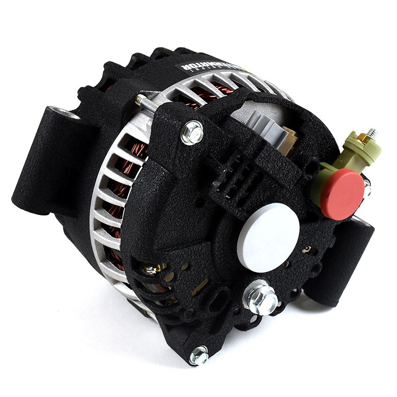 XDP Wrinkle Black HD High Output Alternator 2003-2005 Ford 6.0L Powerstroke XD348