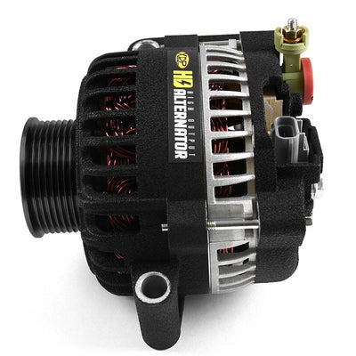 XDP Wrinkle Black HD High Output Alternator 2003-2005 Ford 6.0L Powerstroke XD348