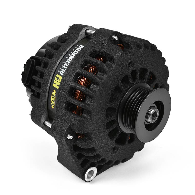 XDP Wrinkle Black HD High Output Alternator 2001-2007 GM 6.6L Duramax XD355