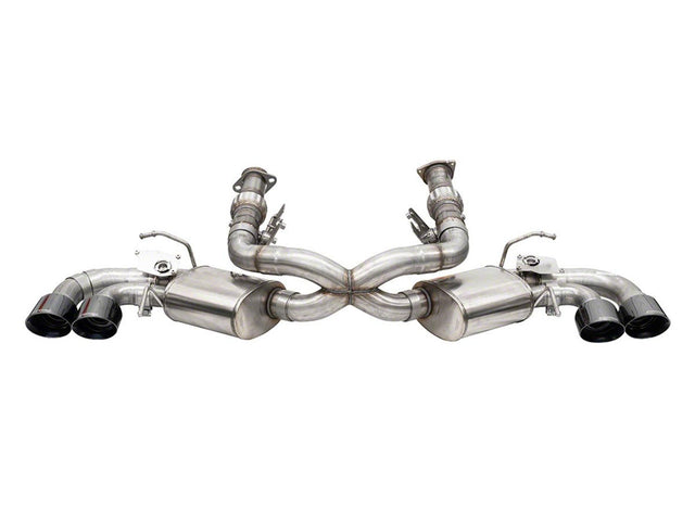 CORSA 21100BLK 3in valved cat-back exhaust with 4.5in black quad tips for 2020-2025 Corvette C8