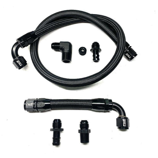 FSD 1998.5-2002 Dodge Cummins Heater Hose Kit Black Braided-fsd-Full Send Diesel