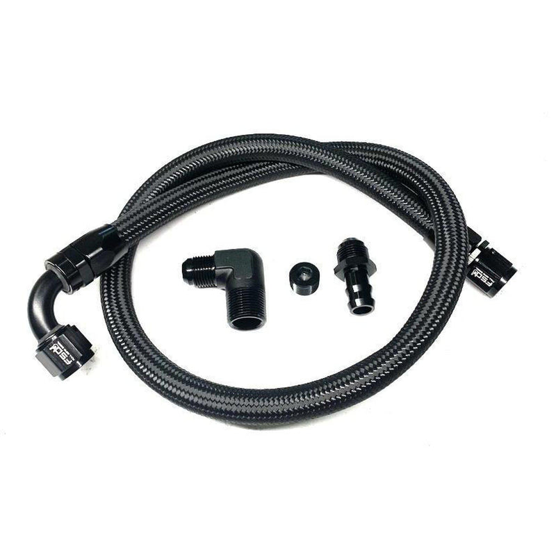 FSD 1998.5-2002 Dodge Cummins Lower Heater Hose Black Braided-fsd-Full Send Diesel