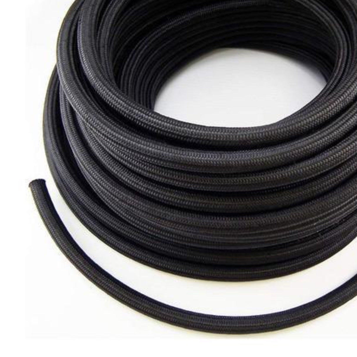 FSD Black Nylon Braided Rubber Hose